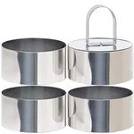 Hulisen Round Cake Ring Mold, Stainless Steel 3 Inch Dessert Mousse Molds With P. Fixed Price $21.02.