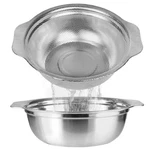 Stainless Steel Colander For Kitchen 2.5QT Rice Washer Strainer With Mixing Bow. Fixed Price $22.05.