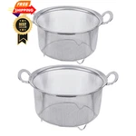 Tiawudi 2 Pack Strainers For Kitchen, 18/8 Stainless 3 + 4 Qt., Silver. Fixed Price $31.98.