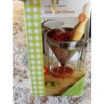 Farm To Table 3 Piece Chinois Set Stainless Steel Strainer Stand Wood Pestle New. Fixed Price $45.00.
