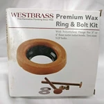 *new* Westbrass Premium Wax Ring Toilet Bowl Gasket With Flange & Steel Bolt. Fixed Price $5.00.