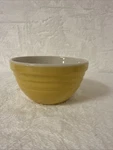 Vintage Paderno Small Yellow Ceramic Mixing Bowl Scalloped Exterior Canadian. Fixed Price $24.95.