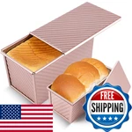 Pavsrmy 2 Pack Pullman Loaf Pan Lid 1 LB/0.5 Dough Capacity Premium. Fixed Price $26.85.