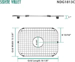 Serene Valley Sink Grid NDG1813C 18-1/8" X 13-3/8" W. Fixed Price $29.99.
