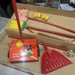 Susy Goose Cleaning Set Squeezo Mop Sweeper Broom Sticks With Box. Fixed Price $37.97.