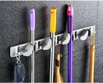 Wall Mount Mop Holder Hanger Hooks Kitchen Brush Broom Storage Rack Organizer. Fixed Price $10.66.