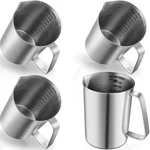 4 Pcs Stainless Steel Pitcher With Handle Pour Lip 16OZ, 500ML, 2 Cup Met.... Fixed Price $56.70.