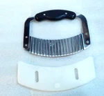 Pampered Chef Crinkle Steel Food Chopper #1063 Guard Sleeve Handle. Fixed Price $16.00.