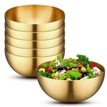 6 Pcs Stainless Steel Gold Mixing Bowls Esthetician For Fall Hallo.... Fixed Price $40.02.