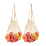 Uxcell 2PCS Reusable Mesh Produce Storage Bags Washable Net Portable Beige. Fixed Price $17.84.