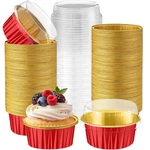 Gandeer 200PK 5OZ Aluminum Foil Cupcake Liners W/ Lids Round Baking Cups. Fixed Price $43.48.