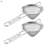 Homestia Piece 3.3" Fine Mesh Strainer For Kitchen, 304 2PCS, Silver. Fixed Price $22.82.