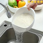 Multi Use Rice Washing Vegetable Fruit Strainer White Bowl Washer Usa Ship. Fixed Price $5.88.