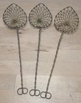 Set Of 3 Twisted Metal Mesh Hot Pot Skimmers Strainers Shabu-shabu (T5). Fixed Price $13.49.