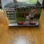 Weston Fruit & Tomato Press Manual Juicer W/ Suction Base White/red 67-1101-W. Fixed Price $27.95.
