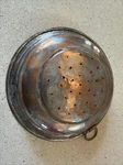Vintage Copper Colander Strainer Primitive Bowl Sieve Kitchen Cook 9 3/4 Width. Fixed Price $25.00.