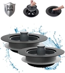 2 Pack 3 1 Kitchen Sink Drain Strainer And Stopper Combo, Stainless Steel Met. Fixed Price $50.46.