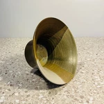 Vintage Studio Pottery Pedestal Bowl Earthy Glaze Mid Century Modern Stoneware. Fixed Price $30.00.
