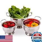Ovente Premium Stainless Steel Colander Set Of 3 Comfortable Large Handles 1.5. Fixed Price $54.67.
