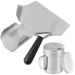 Cnqlis Popcorn And Salt Shaker, Stainless Steel Scooper French .... Fixed Price $29.02.