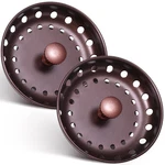 2 Pcs Kitchen Sink Stopper Stainless Steel Drain For Unive.... Fixed Price $17.82.