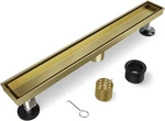 Shower Drain 32-INCH Gold Linear, Tile Insert Grate, Stainless Steel Htoh Brand. Fixed Price $28.00.