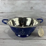 Manor House Market Blue Stainless Steel 3 Qt Colander Free Shipping!. Fixed Price $17.99.