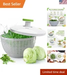 6.2-QUART Large Salad Spinner: Vegetable Washer Dryer Drainer Strainer With B.... Fixed Price $40.89.
