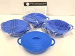 Cookware, Set Of 4 Blue Oval Silicone Pots 12 Oz Size By Mcm Markcharles Misilli. Fixed Price $24.99.