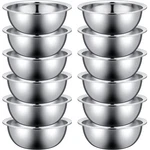 12 Pcs Stainless Steel Mixing Bowls Nesting Metal Salad Prep 9.45X3.15 Inch. Fixed Price $57.74.