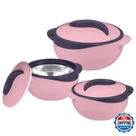 Pinnacle Insulated Casserole Dish With Lid 3 Pc. Set 2.6/1.5/1 Qt. Hot Pot Food. Fixed Price $66.59.