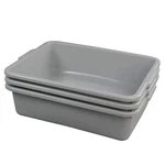 Ggbin Plastic Dish Tubs, Commercial Bus Box/wash Basin Tote Box, 3-PACK(GREY, 13. Fixed Price $35.29.