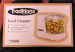 New In Box Traditions By Proctor Silex Food Chopper 1/2 Cup Capacity #72588R. Fixed Price $19.99.