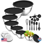 E-far Mixing Bowls With Lids Set, 21PCS Stainless Steel Salad. Fixed Price $67.98.