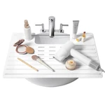 Maplefield Bathroom Sink Cover & Silicone Makeup Mat White, 22 X -.... Fixed Price $41.91.