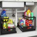 Under Sink Organizer And Storage By Realinn 2 Pack Pull Out Slide. Fixed Price $40.31.