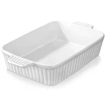 Malacasa 9X13 Ceramic Baking Dish, 4.4 Qt Rectangular Casserole Pan With Handles. Fixed Price $40.18.