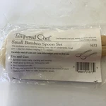 Pampered Chef Small Bamboo Spoon Set Of 2 #1673 Wooden Brand New. Fixed Price $21.00.