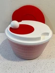 Tupperware 'n Save Salad Spinner W/storage Bowl - Red Exc. Condition. Fixed Price $25.00.