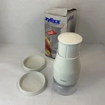 White Zyliss Push Function Food Chopper Rabid B-2 Made In Switzerland. Fixed Price $7.50.