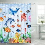 Lofaris Under The Sea Ocean Fish Shower 72"W X 72"L (pack 1), Green. Fixed Price $28.99.