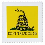 3DROSE Qs 108323 4 Dont Tread Me Snake Quilt Square, By 12-INCH. Fixed Price $8.99.