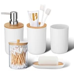 Imucci Bathroom Accessories 5PIECE White Sets, Set,. Fixed Price $29.99.