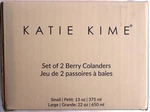 Katie Kime Blue & Turquoise Ceramic Berry Baskets Colanders Set Of 2 New. Fixed Price $26.95.