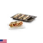Lekue 4 Cavity Micro Perforated Mini Baguette Baking Pan, Brown. Fixed Price $47.32.