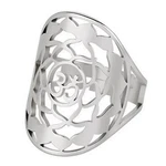 Aum Meditation Ring Silver Stainless Steel Lotus Flower Om Yoga Bohemian Band. Fixed Price $14.99.