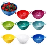Mini Colander Plastic Fruit Strainer Double Handles Berry Bowl Assorted 8 Pcs. Fixed Price $35.02.