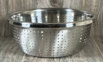 Stainless Steel Colander 11IN Wide 4.5IN Tall Food Strainer Pasta Potatoes Fruit. Fixed Price $18.55.