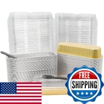 Wuyituart 100 Pack 6.8OZ Aluminum Cake Pans With Lids And Spoons Rectangle Mini. Fixed Price $37.35.