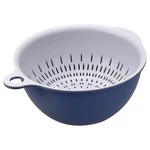Strainer Colander Bowl Set Medium Double Layer Drain Basin Basket Blue. Fixed Price $17.65.